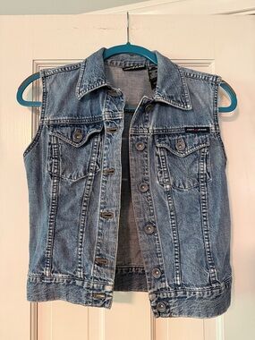 DKNY Jeans Light Blue Denim Vest